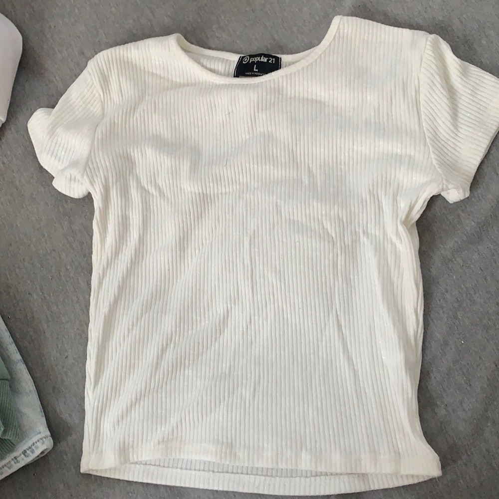 White crop top